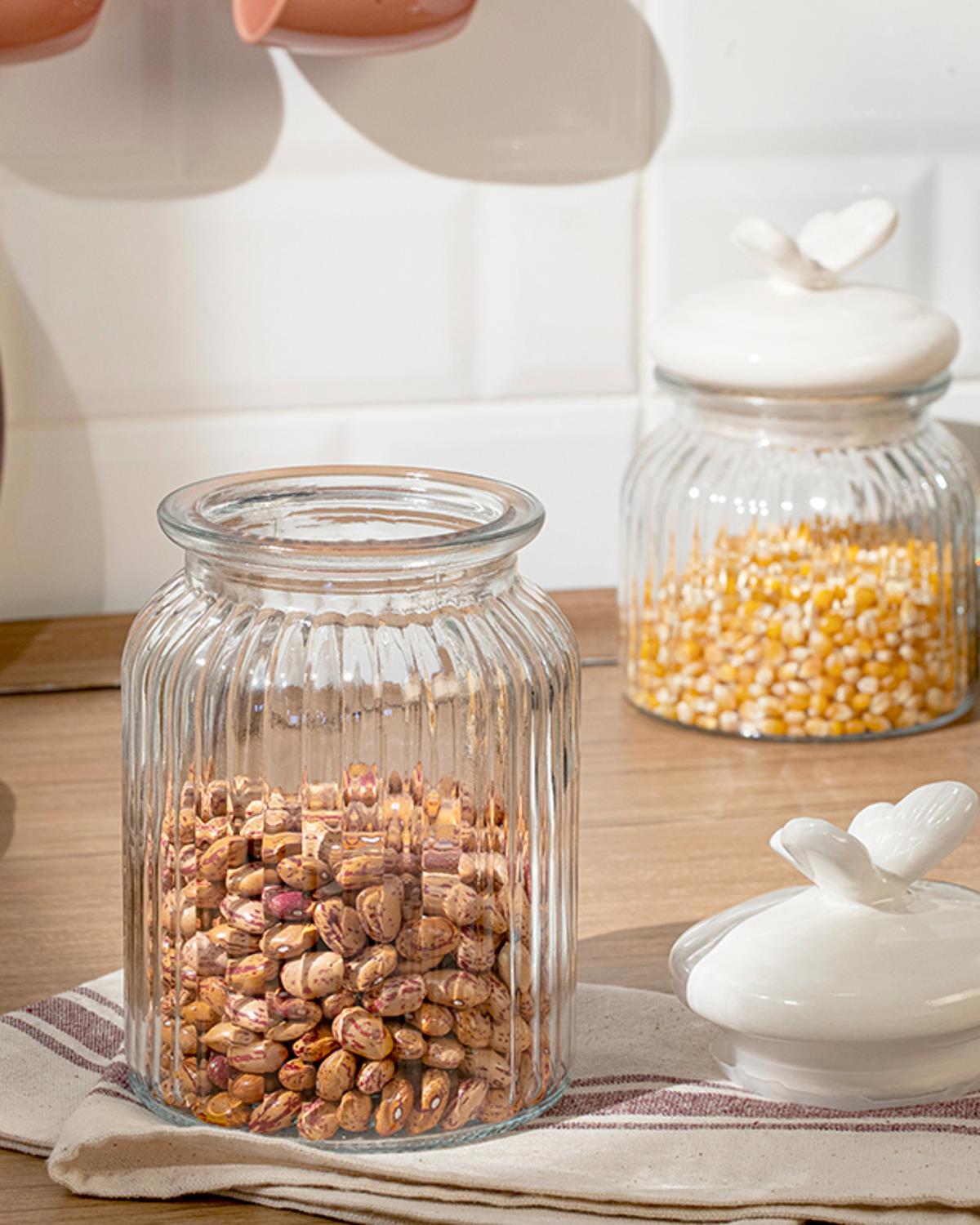 Orient Буркан Съхранение Стъкло 970 мл Бял