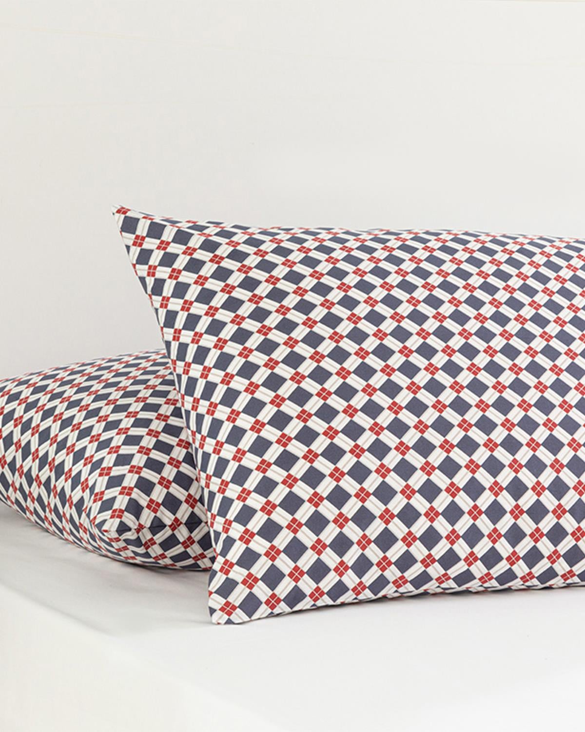 Oxford Калъфка За Възглавница 2 бр. Памучен 50x70 см Морскосин