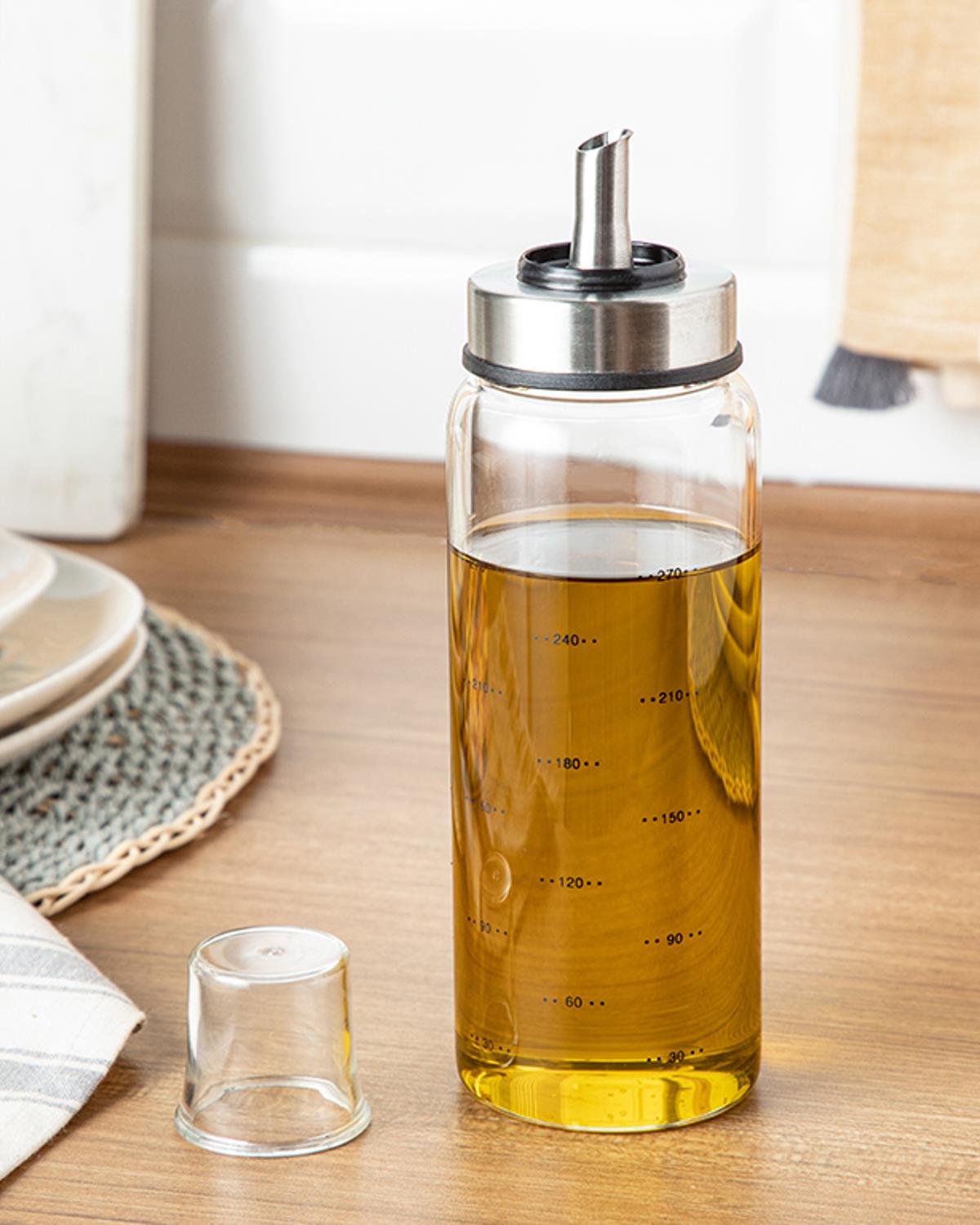 Oyster Шише За Олио Съхранение Стъкло 300 мл Прозрачен