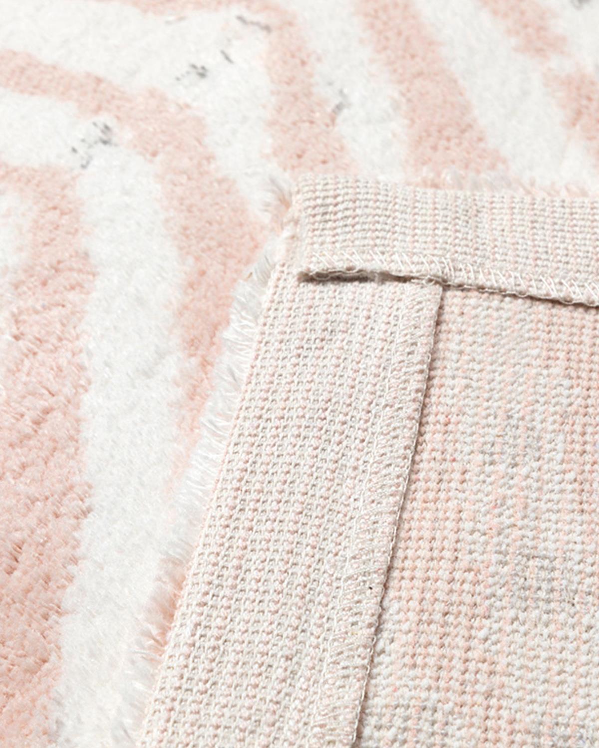 Palm Trees Постелка За Баня Памучен флош 60x90 см Розов - Сив - Кремав