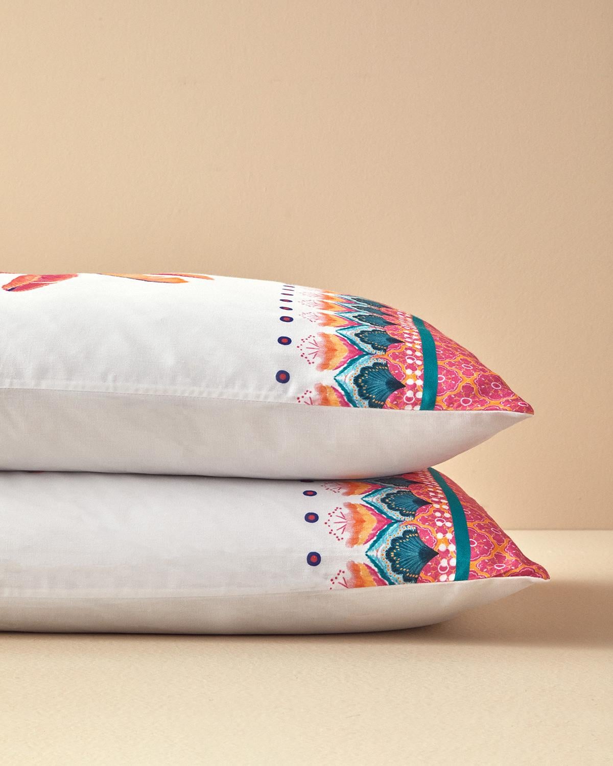 КЪЛЪФКА ЗА ВЪЗГЛАВНИ 2 комплект Dijital Baskılı Soft Cotton 50x70 cm Оранжево-Бейдж