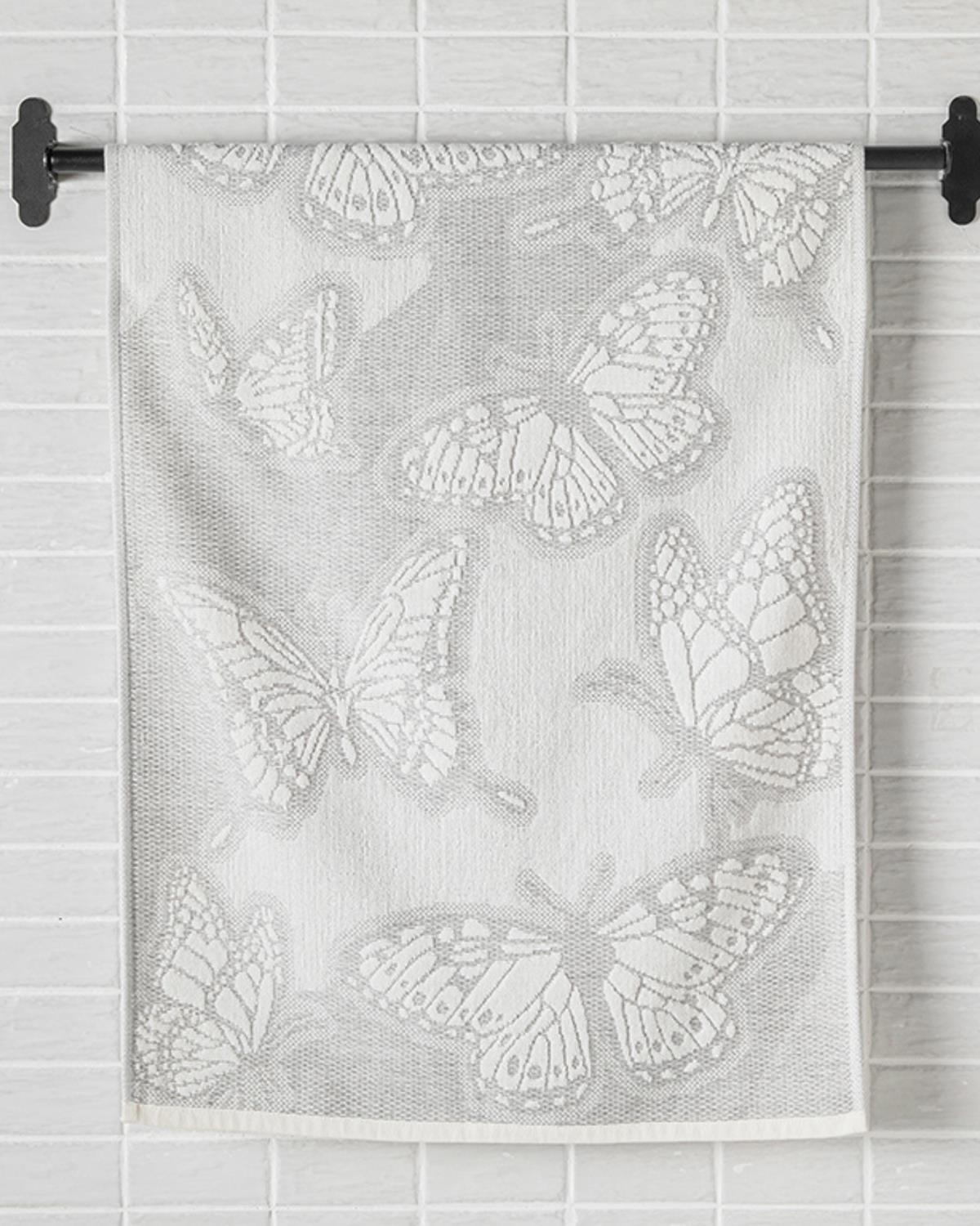 Papilions Jacquard Face Towel 50x80 cm Cream