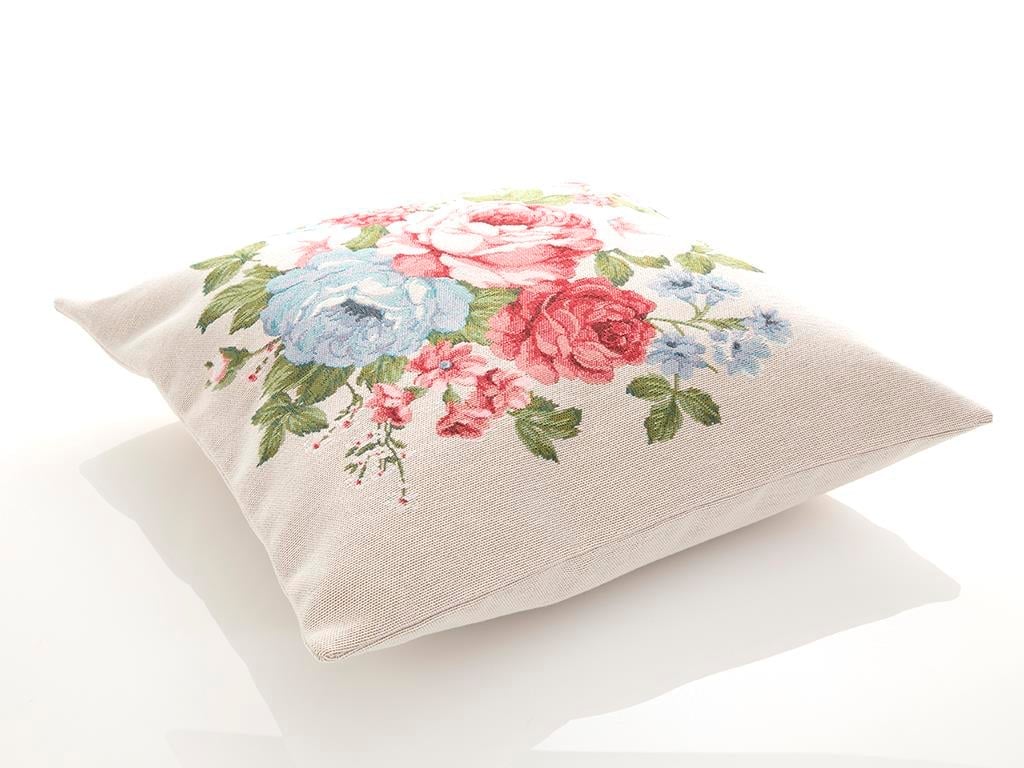 Paradise Rose ВЪЗГЛАВНИЦА Панама 45x45 cm Светло синьо