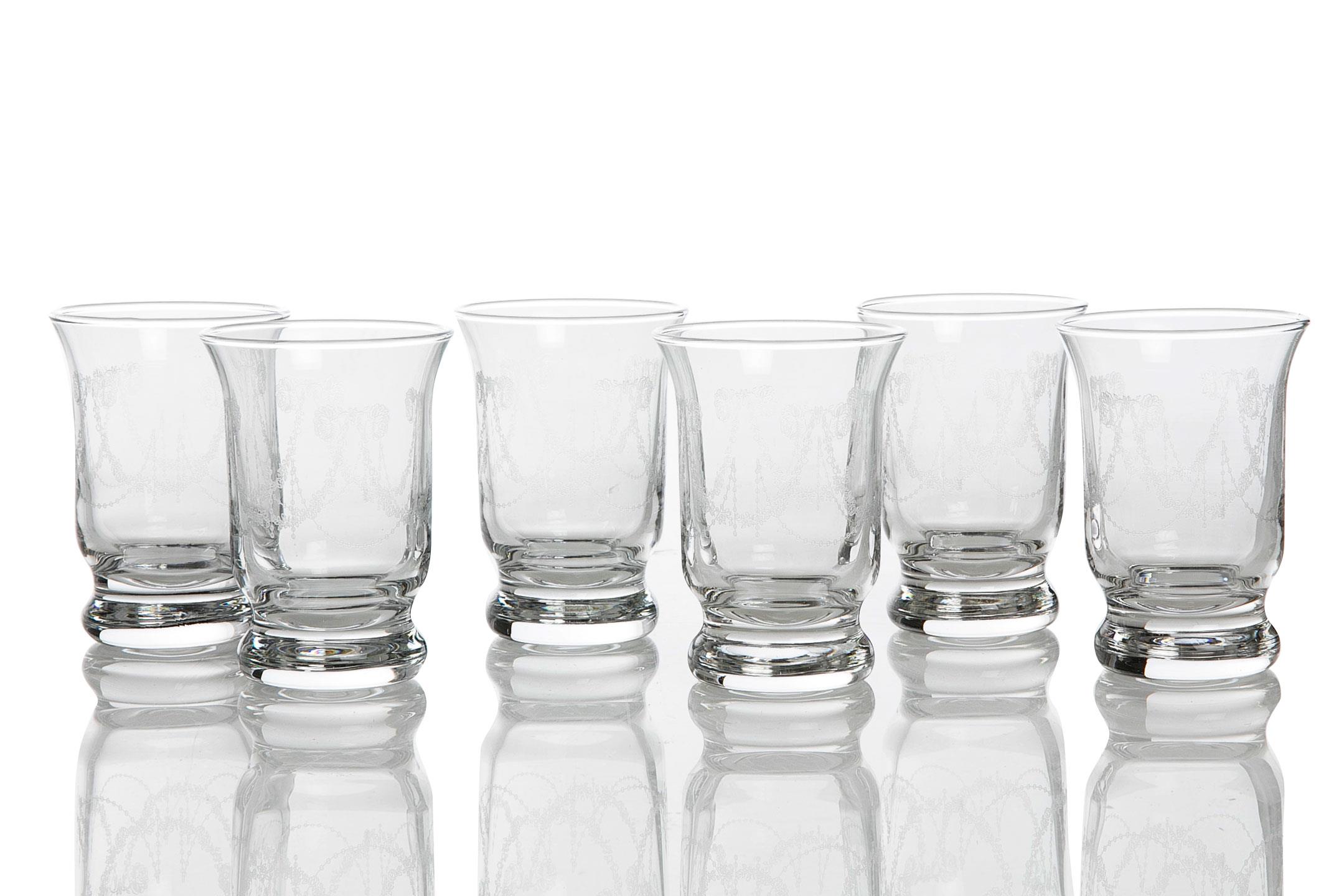 Patterned ВОДНА ЧАША 6 комплект, сервиран с кафе Cam 48x41x16 cm Цветен