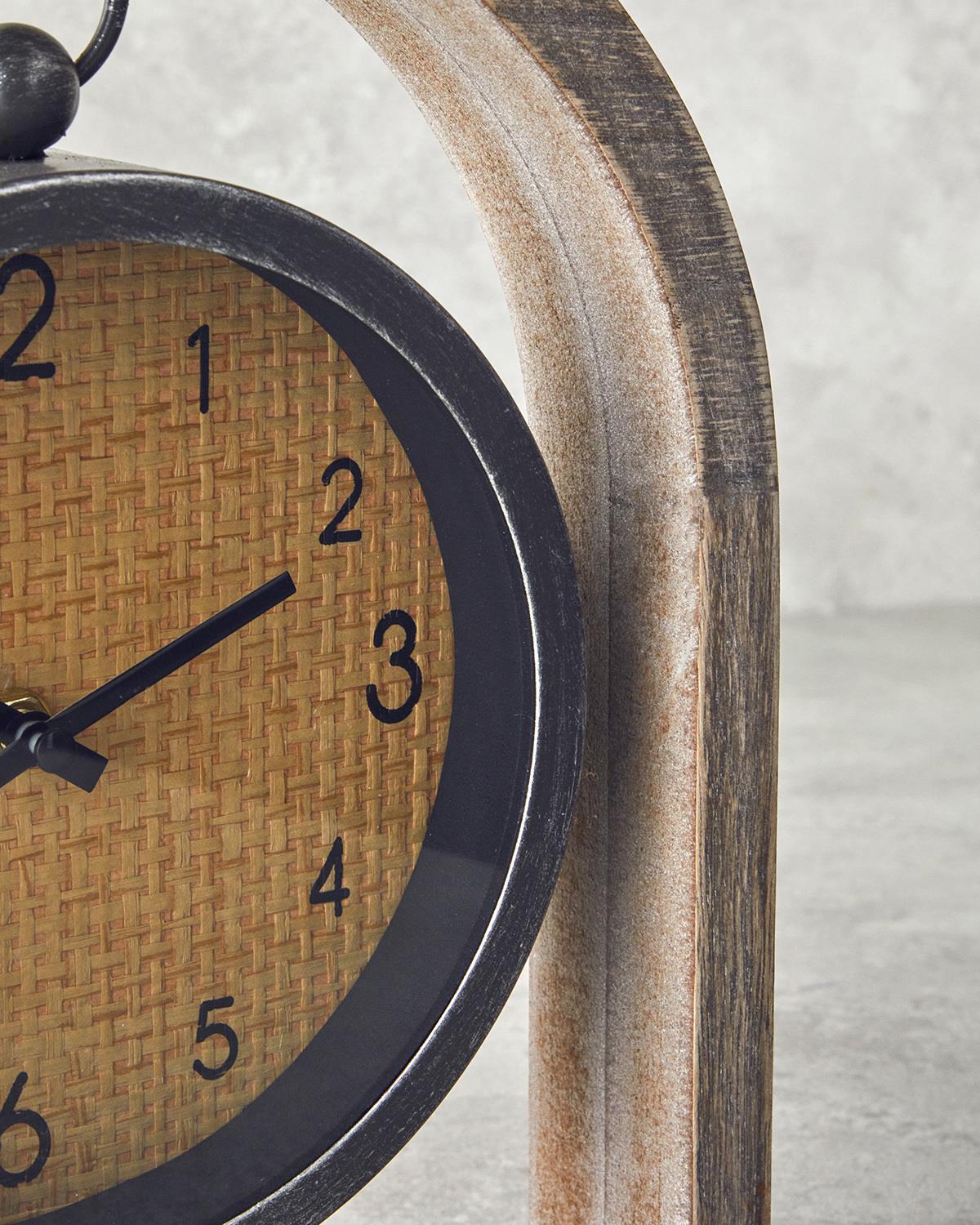 Pera Wooden Table Clock Natural