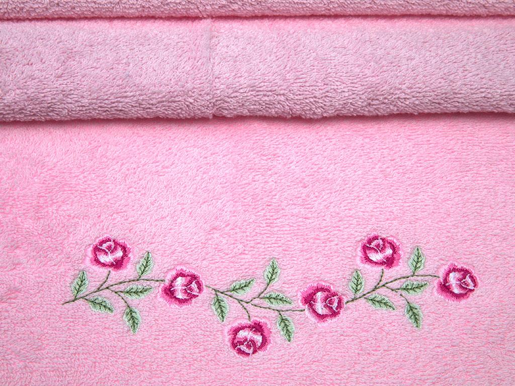 Petit Roses ХАВЛИЯ ЗА ЛИЦЕ Бродирани 50x80 cm Light Pink,