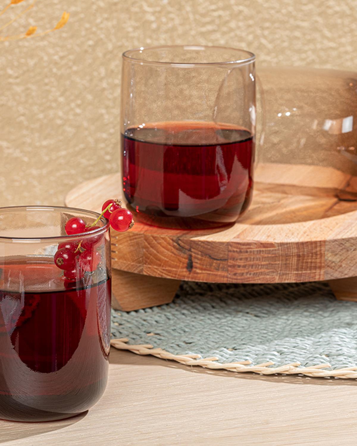 Petunia Чаша За Безалкохолно 3 Бр., Стъкло, Кафяво, 270 Ml