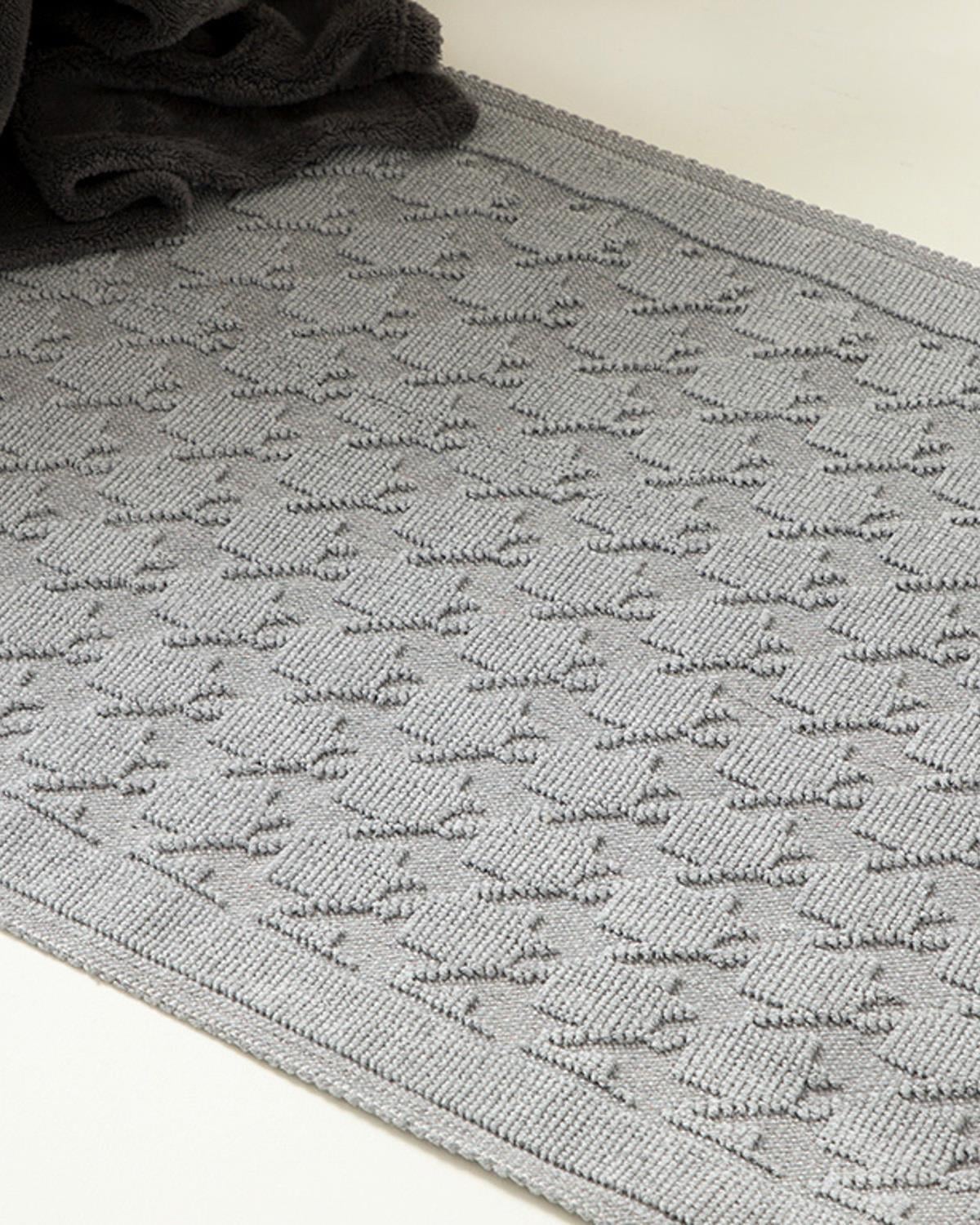 Pied de poule Килим Памучен 50x80 см Сив