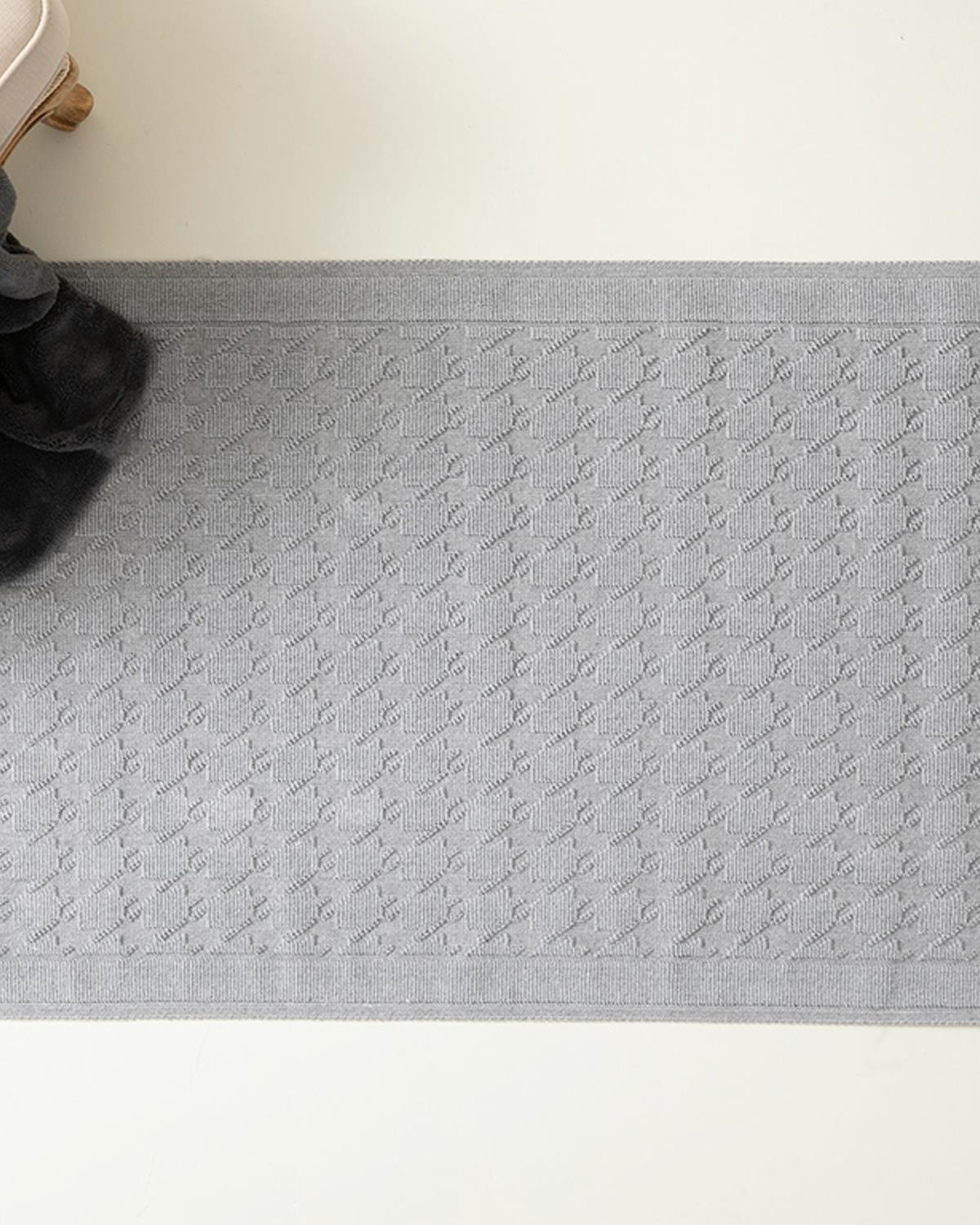 Pied de poule Килим Памучен 80x150 cm Сив
