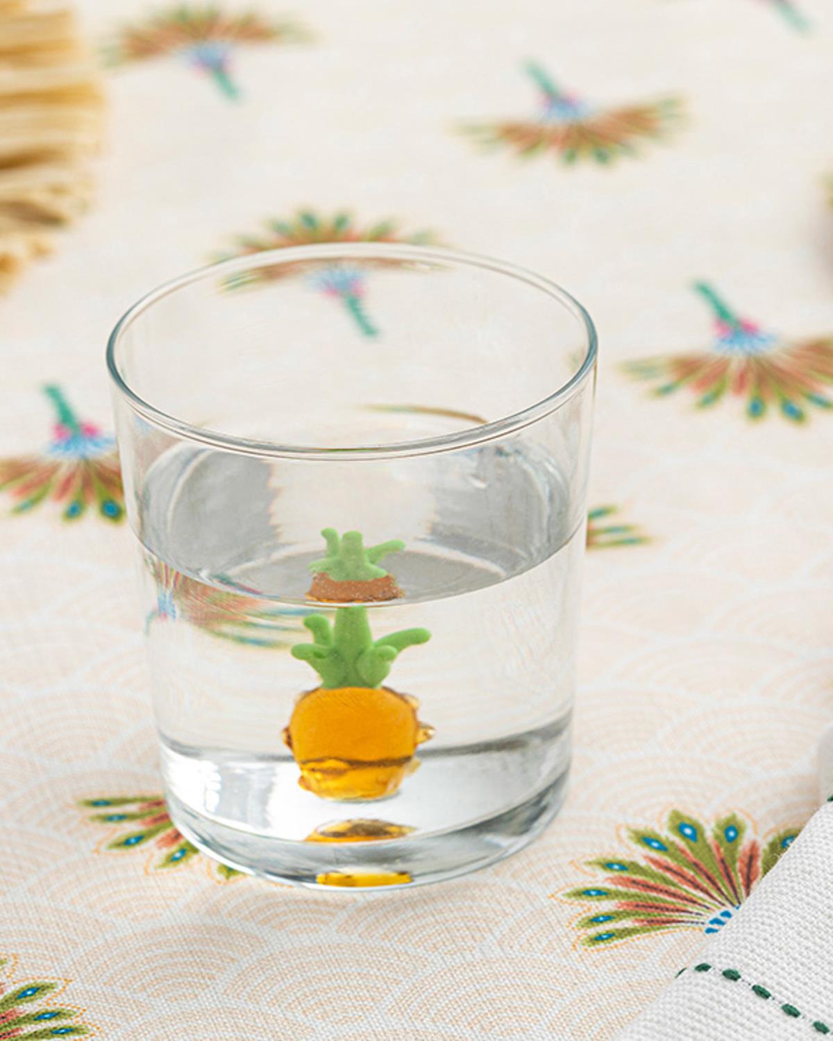 Pinapple Чаша За Безалкохолно Стъкло, Оранжево,, 350 Ml