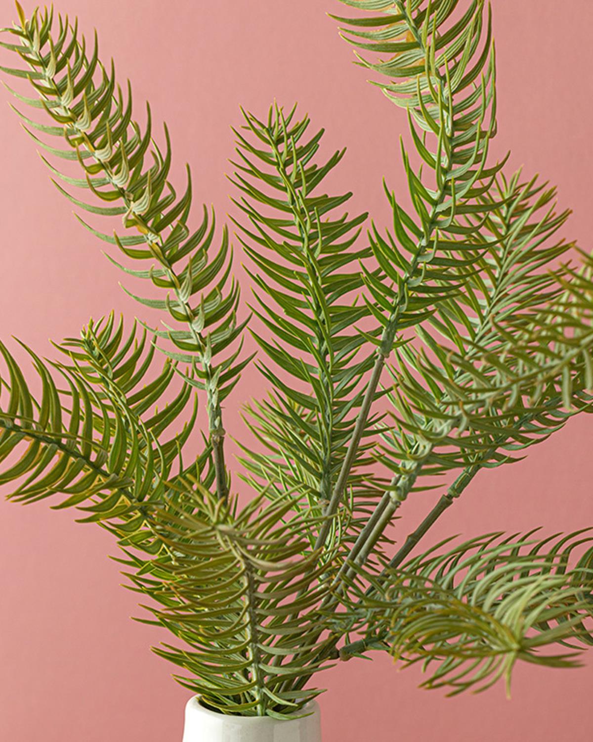 Pine Изкуствено Цвете Един Стрък 48 см Светлозелен