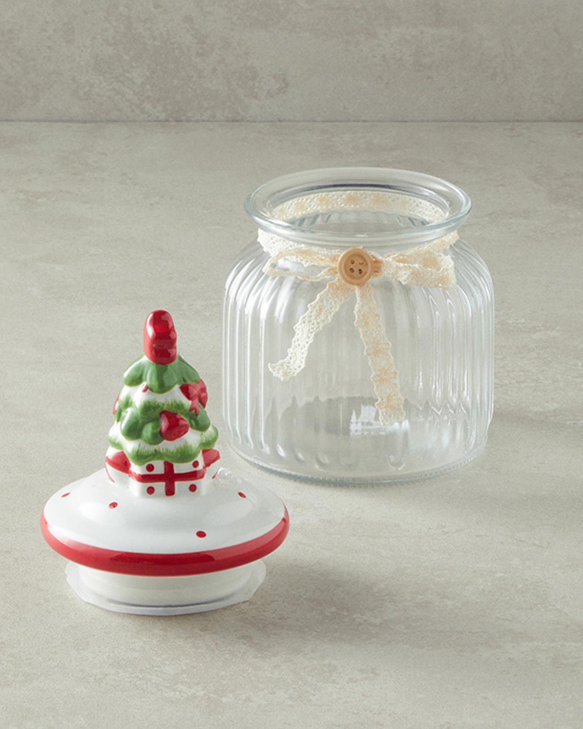 Pine Tree Буркан Съхранение Стъкло 600 мл Прозрачен