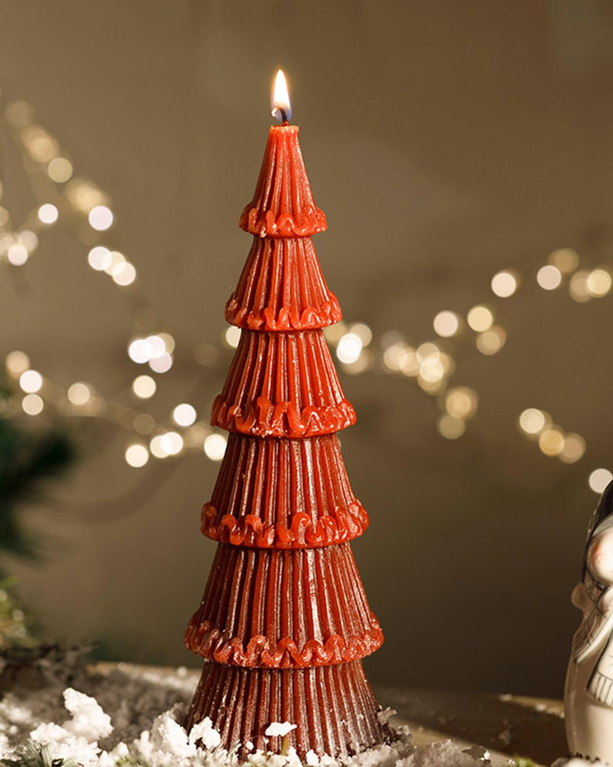 Pine Tree Свещ Парафин 7,5x7,5x22,5 см Дамсон