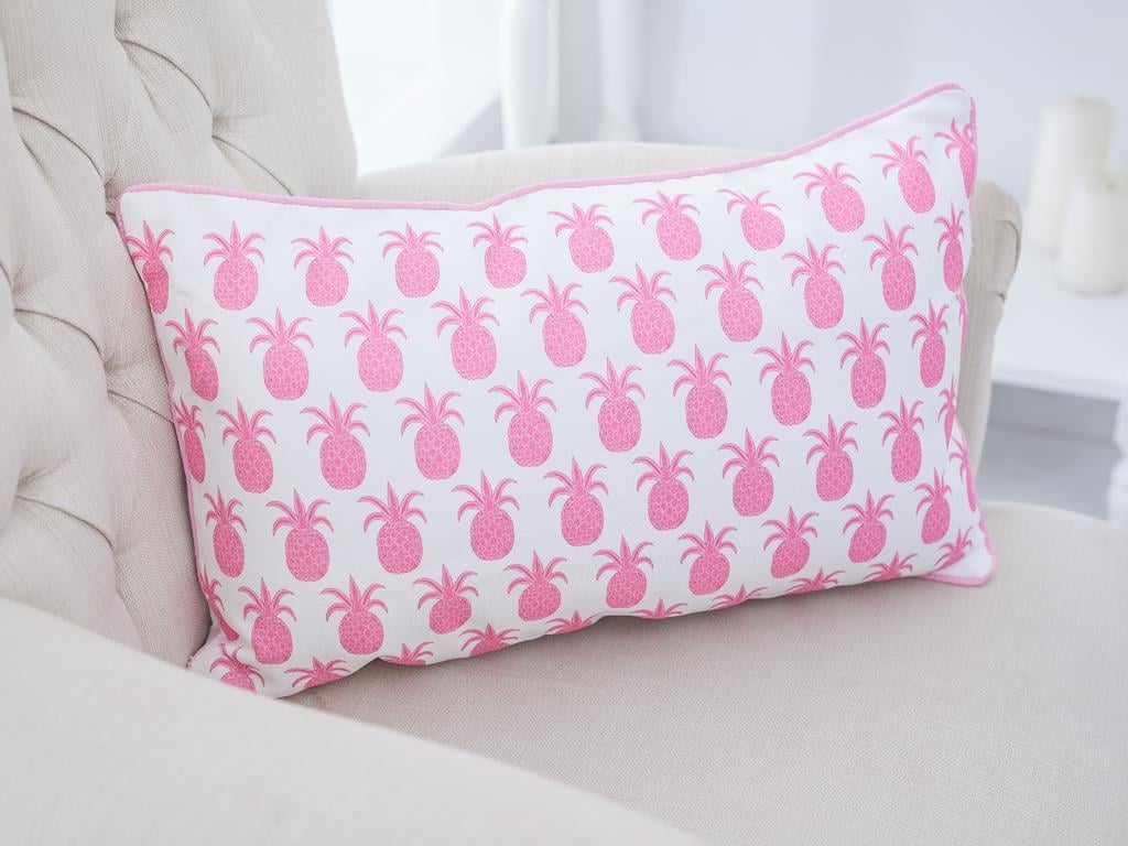 Pineapple ВЪЗГЛАВНИЦА Вътрешен кок Дигитална щампа 30x50 cm Pink