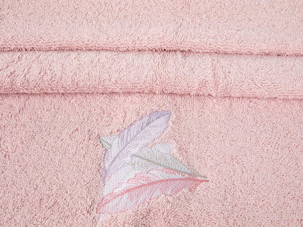 Pink Feathers ХАВЛИЯ ЗА ЛИЦЕ Бродирани 50x80 cm Pink