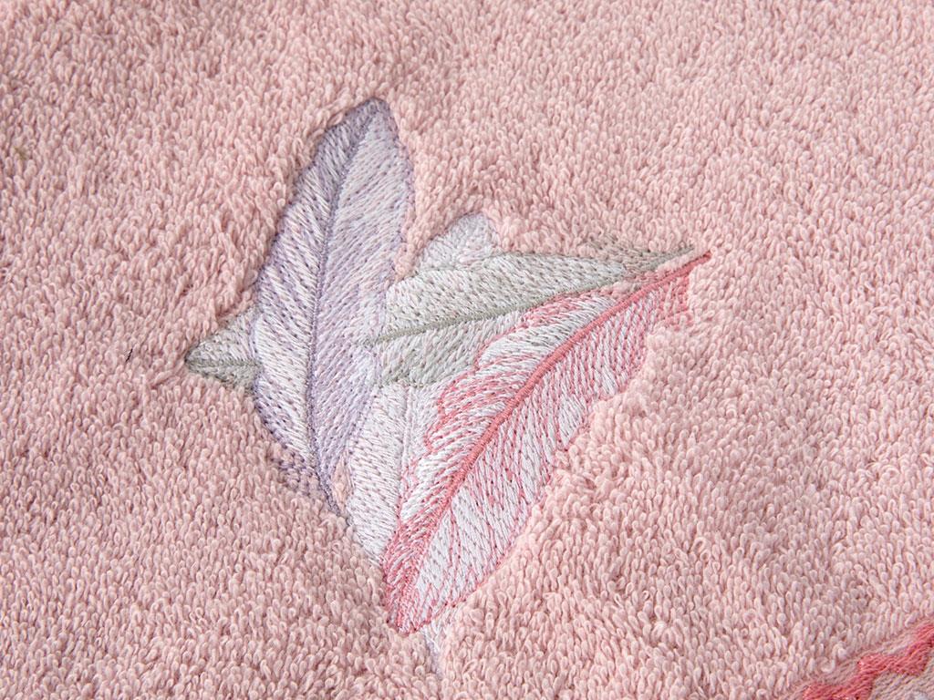 Pink Feathers ХАВЛИЯ ЗА ЛИЦЕ Бродирани 50x80 cm Pink
