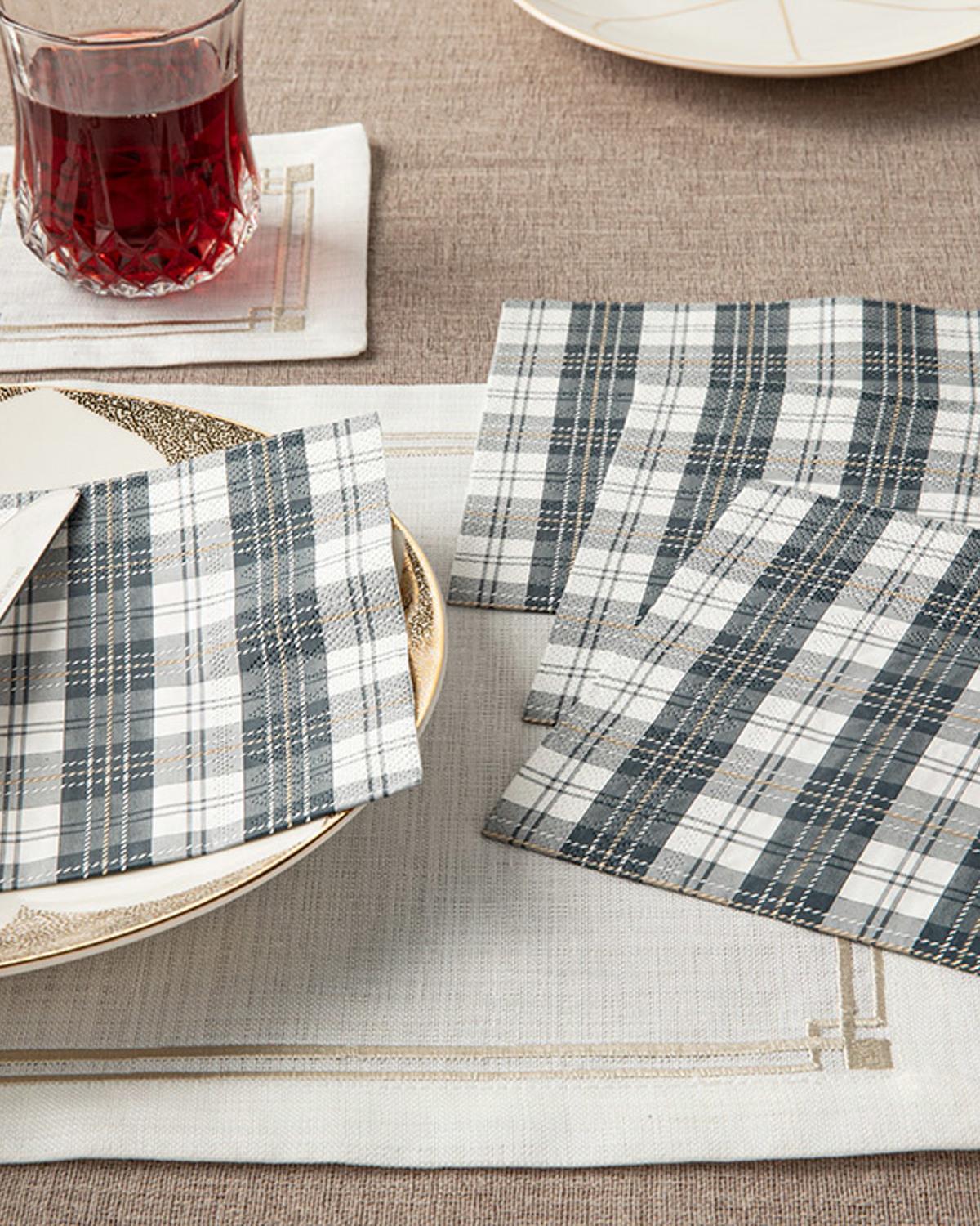 Plaid Хартиени Салфетки 20 бр. Хартия 33x33 см Сив