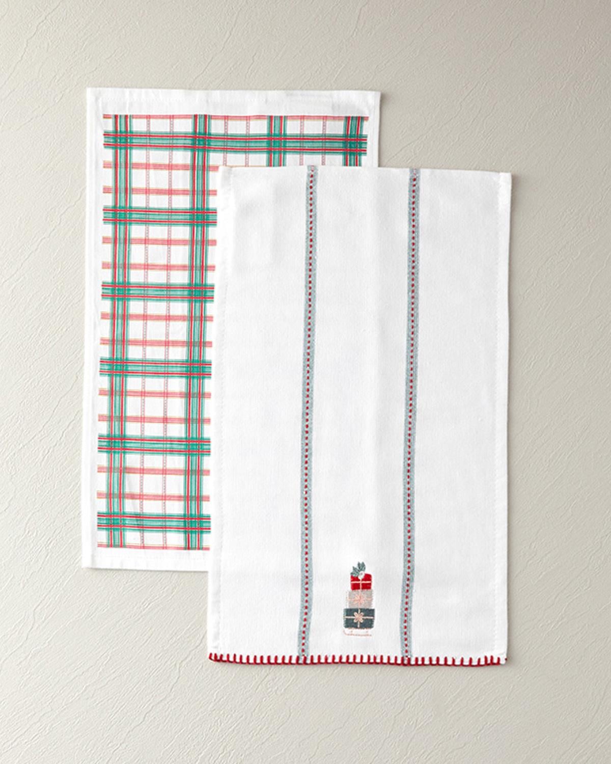 Plaid Check Кърпа За Сушене Памук 30x50 см Червен