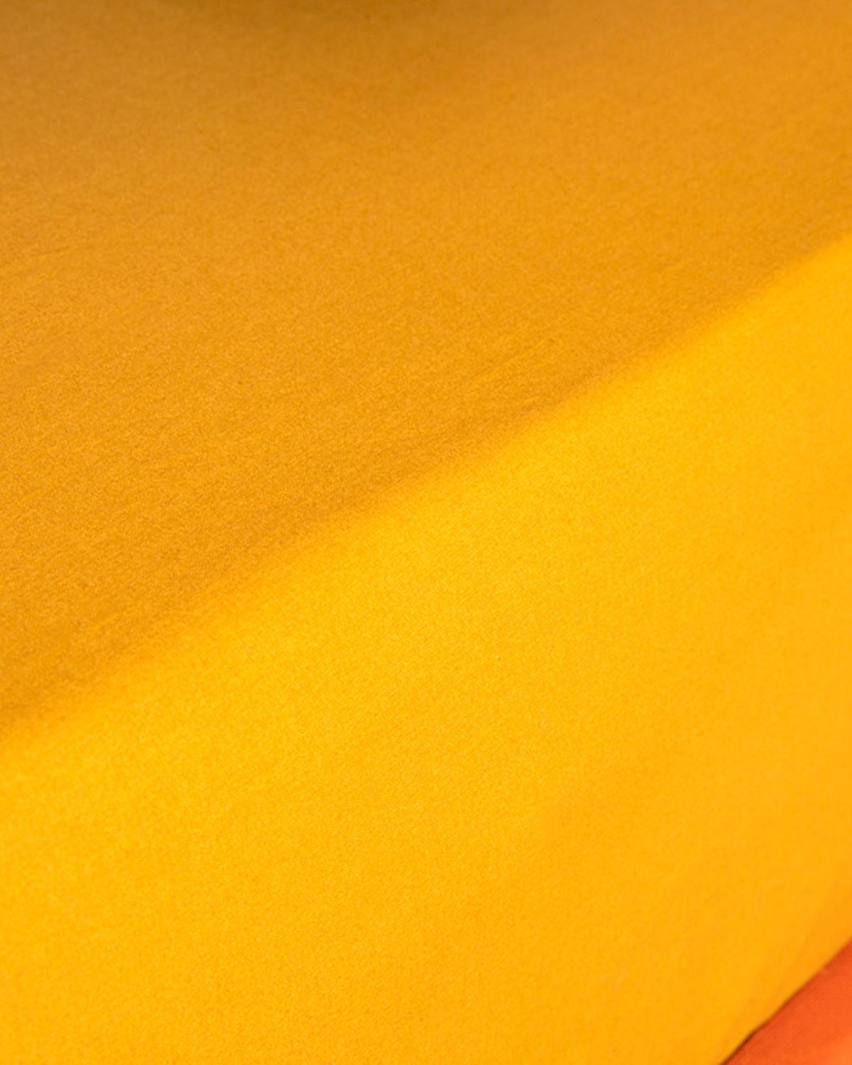 Plain Чаршафи С Ластик Единичен Размер, Памучен, Горчица, 100 X 200 Cm