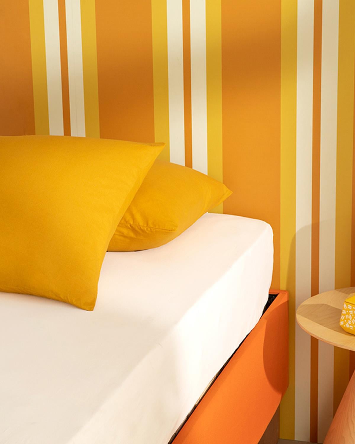 Plain Чаршафи С Ластик Единичен Размер, Памучен, Кремово, 100 X 200 Cm