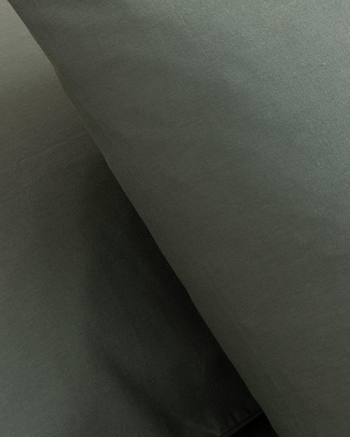 Plain Комплект Чаршаф С Ластик Единичен Памучен 100x200 см Нефтено зелен