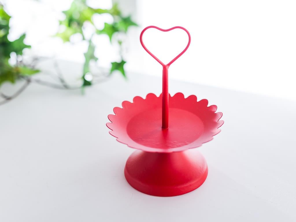 Plain СЕРВИЗ НА ЕТАЖИ Ковано желязо 11x11x16 cm Red