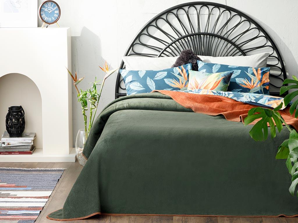 Plain ОДЕАЛО За един човек Памучен 150x200 cm Тухлено червено - каки