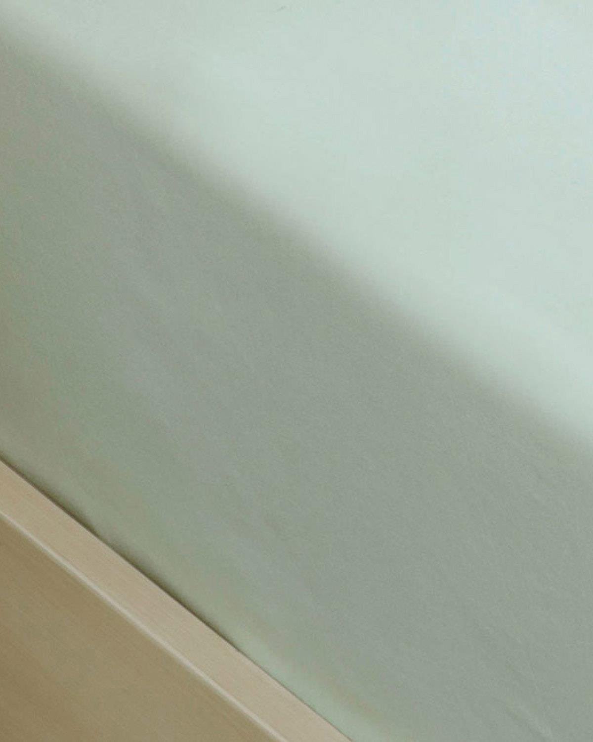 Plain Комплект Чаршаф С Ластик Двоен Пениран памук 160x200 см Светъл селадон