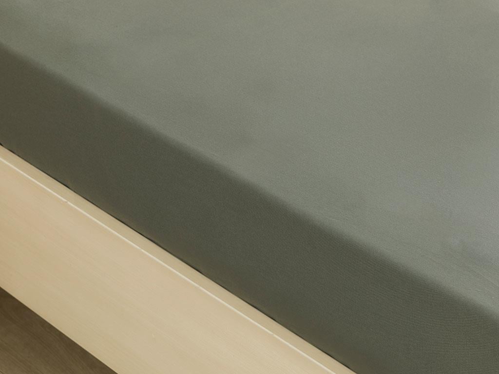 Plain КОМПЛЕКТ ЧАРШАФИ С Л Двоен човек Памучен 160x200 cm Тъмнозелено