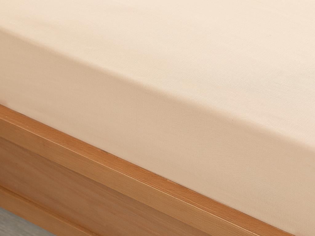 Plain ЧАРШАФИ С ЛАСТИК Двоен Памучен 160x200 cm Urban Beige