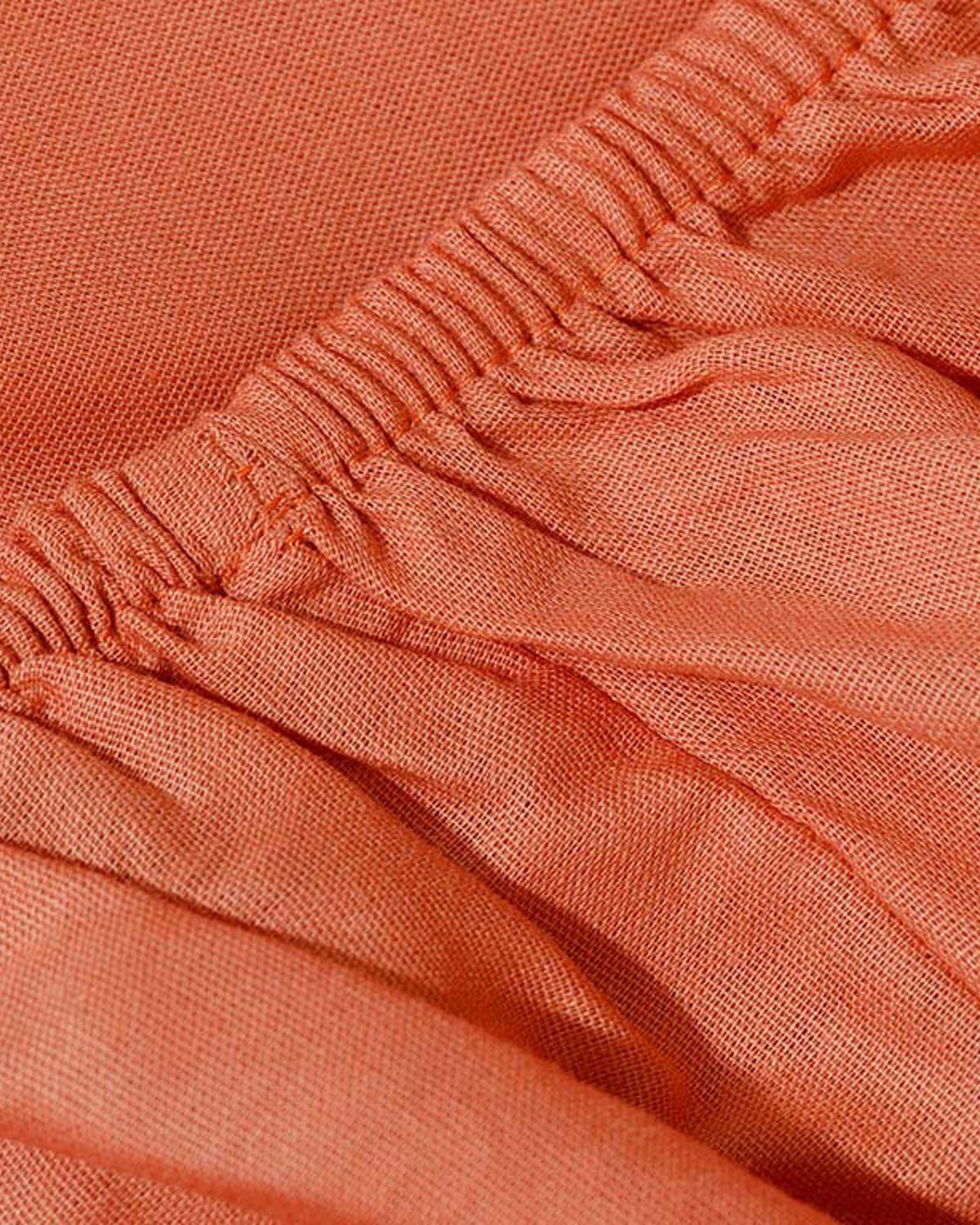 Plain Спален Комплект Единичен Памук 160x220 см Оранжев