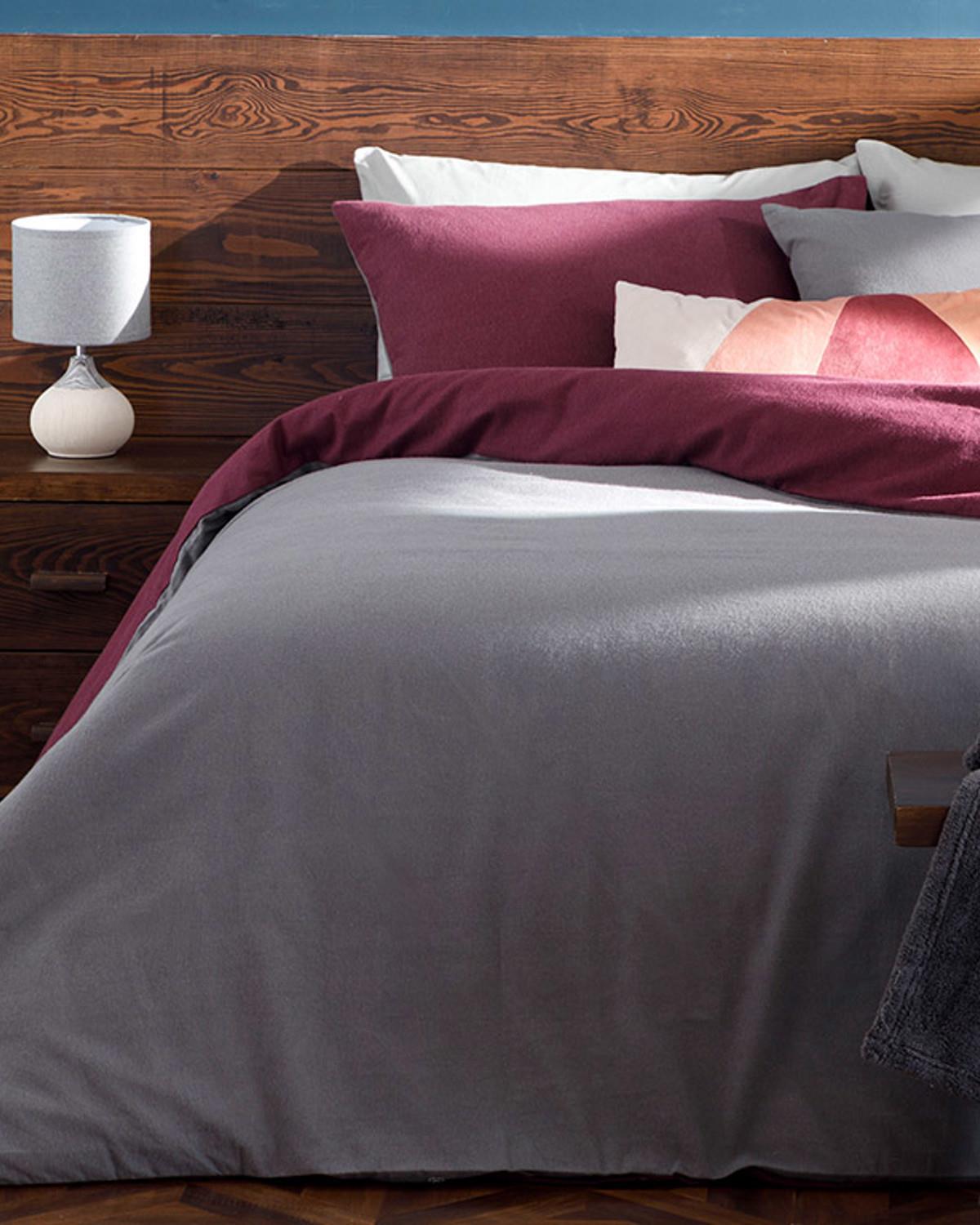Plain Спален Комплект Единичен Фланел 160x220 см Дамсон - Сив