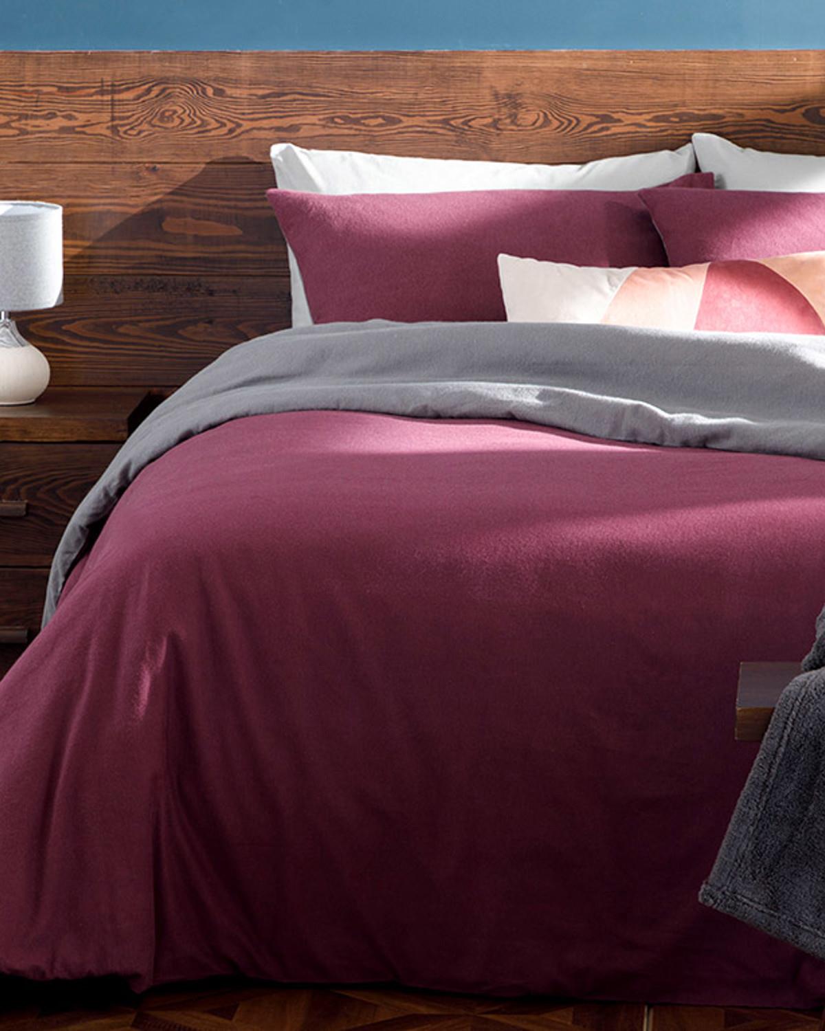 Plain Спален Комплект Единичен Фланел 160x220 см Дамсон - Сив