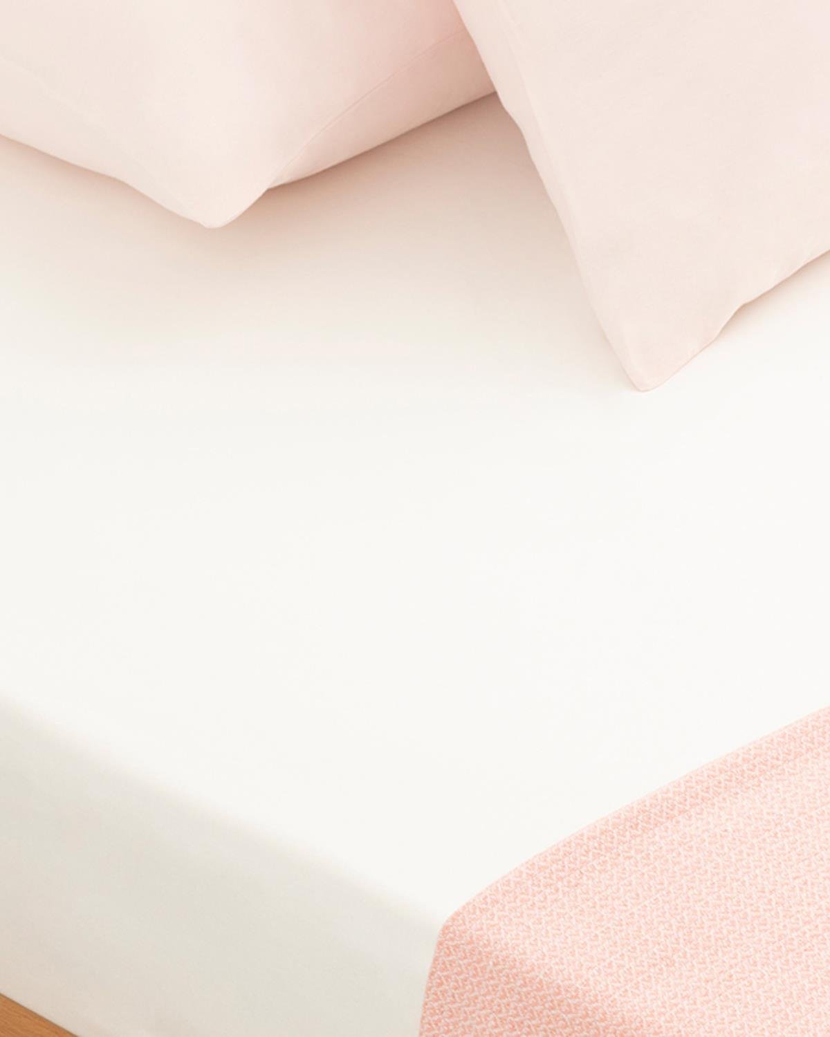 Plain Долен Чаршаф Единичен Памучен 160x240 см Ванилия.