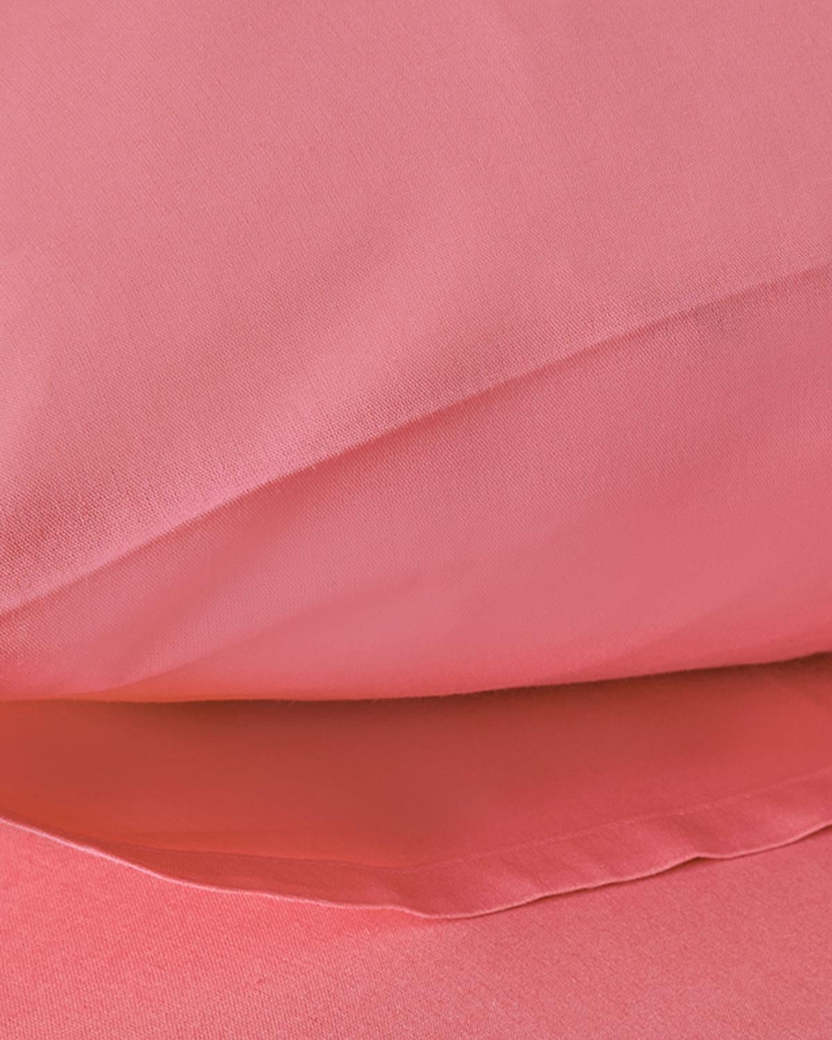 Plain Комплект Чаршаф С Ластик Кралски размер Памук 180x200 см Праскова