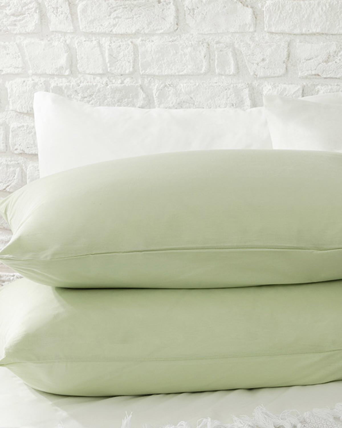 Plain Калъфка За Възглавница 2 бр. Памучен 50x70 см Зелен