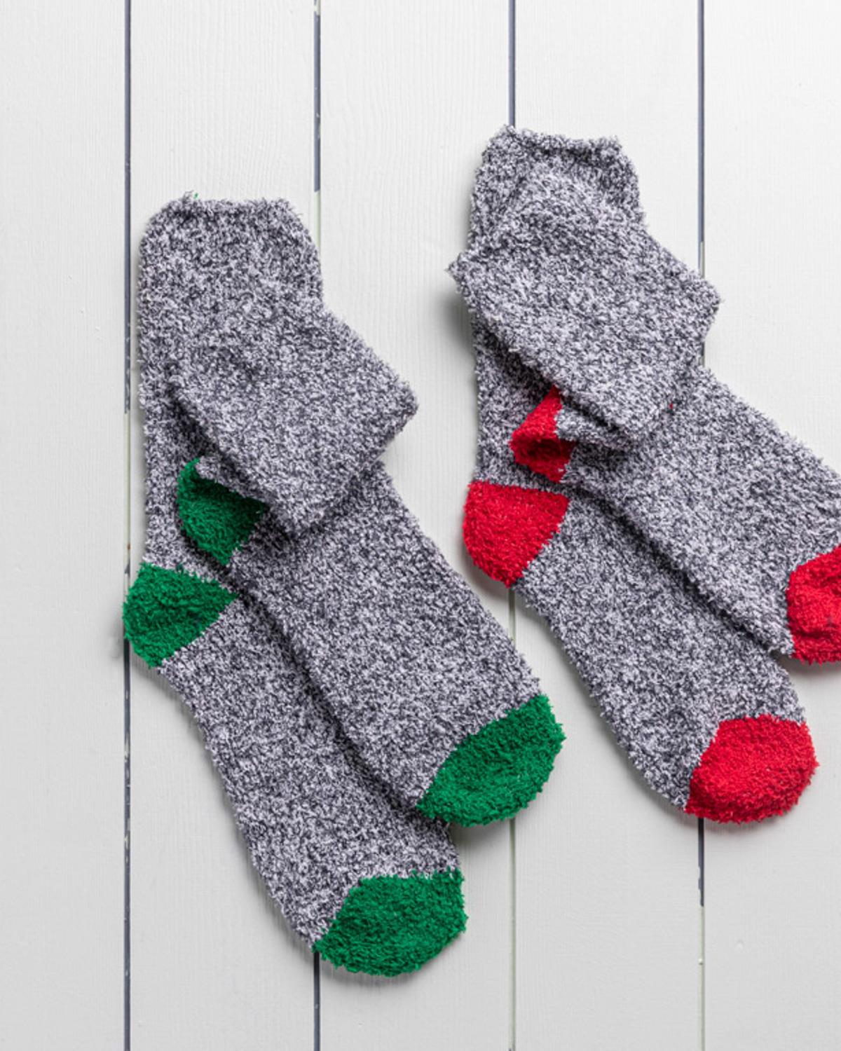 Plain Чорапи Дамски 2 бр. Плюш 39-41 Сив