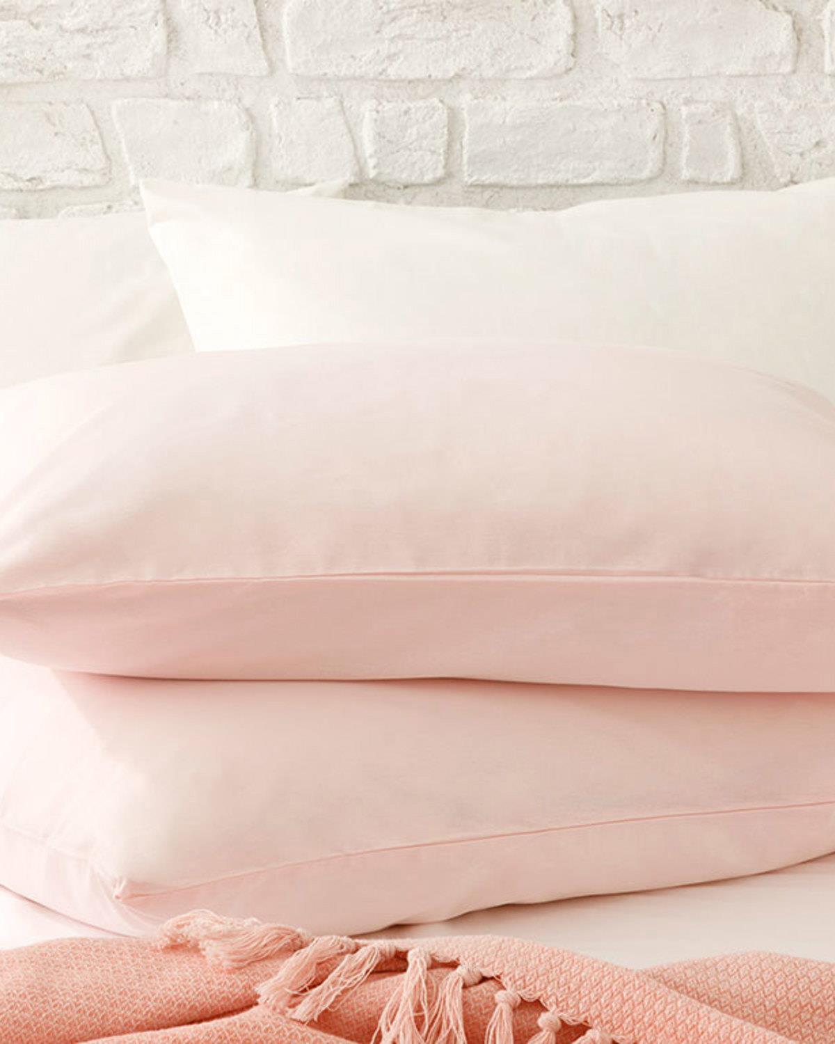 Plain Калъфка За Възглавница 2 бр. Памучен 50x70 см Розов