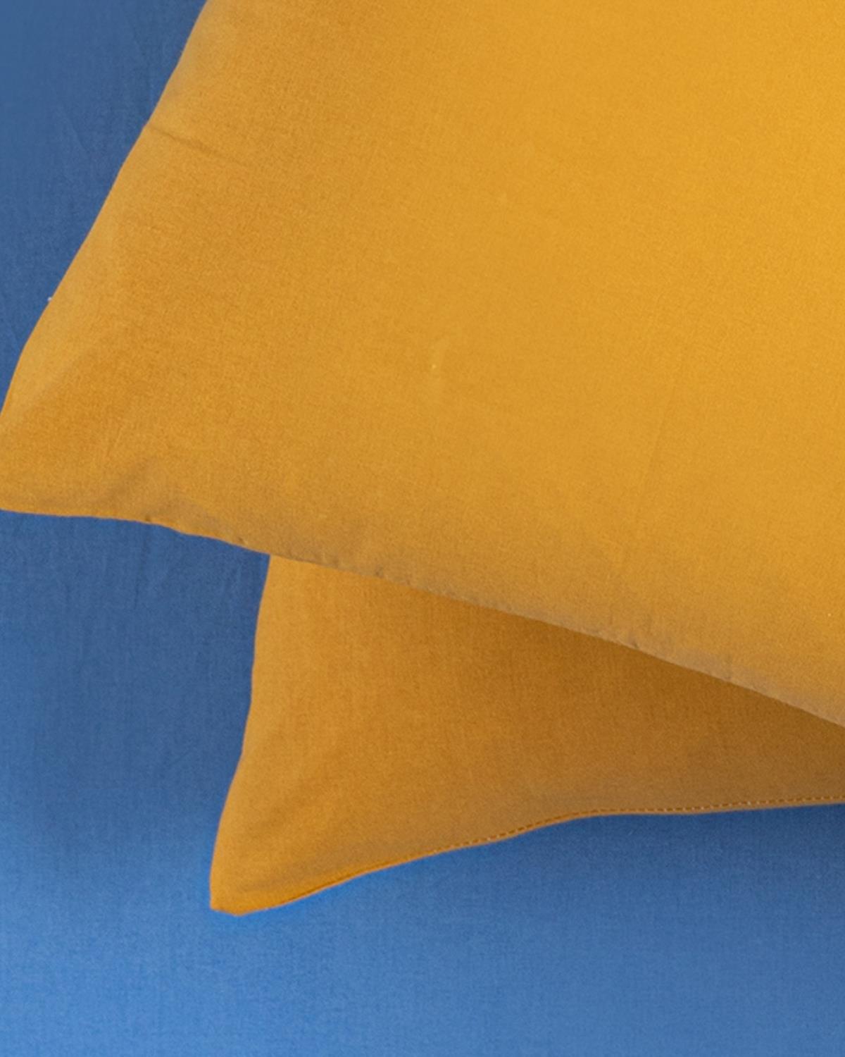 Plain Кълъфка За Възглавни 2Бр., Памучен, Горчица, 50 X 70 Cm