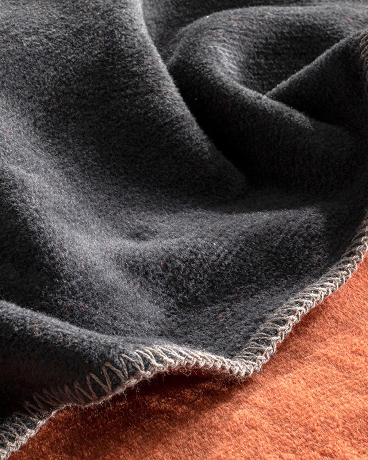 Plain Одеяло Двоен Памучен 200x220 см Антрацит- Керемиден