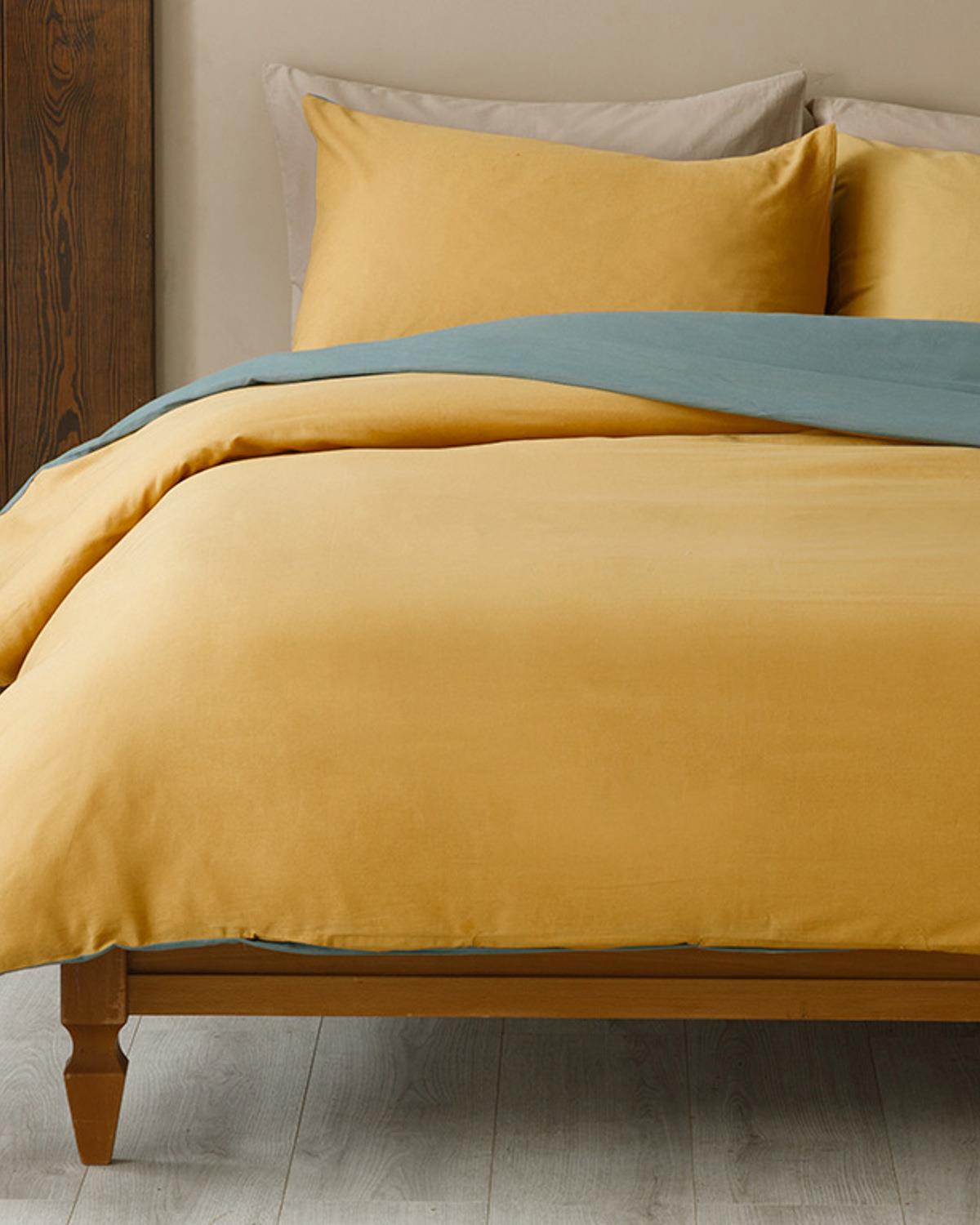 Plain Спален Комплект Двоен Памук 200x220 см Селадон