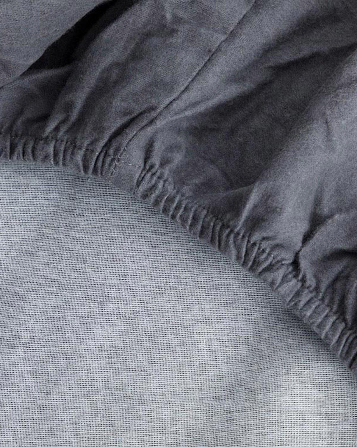 Plain Спален Комплект Двоен Фланел 200x220 см Дамсон - Сив