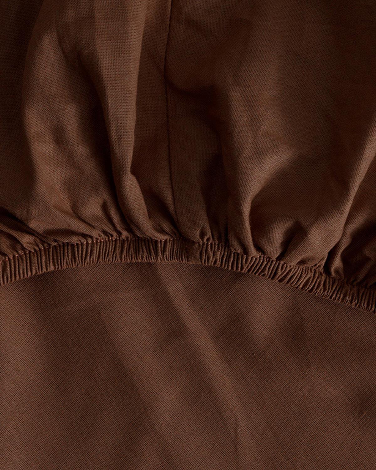 Plain Спален Комплект Двоен Памук 200x220 см Кафяв - Нюд