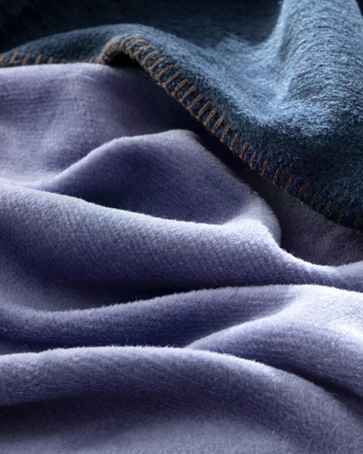 Plain Одеяло Двоен Памучен 200x220 см Морскосин - Син.