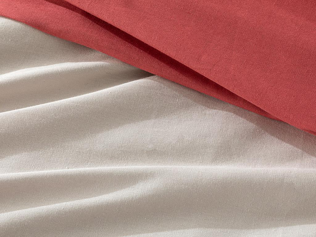 Plain СПАЛНО БЕЛЬО КОМПЛЕ Двоен човек Памучен 200x220 cm Слонова кост - РАЗПОЛЗВАНЕ