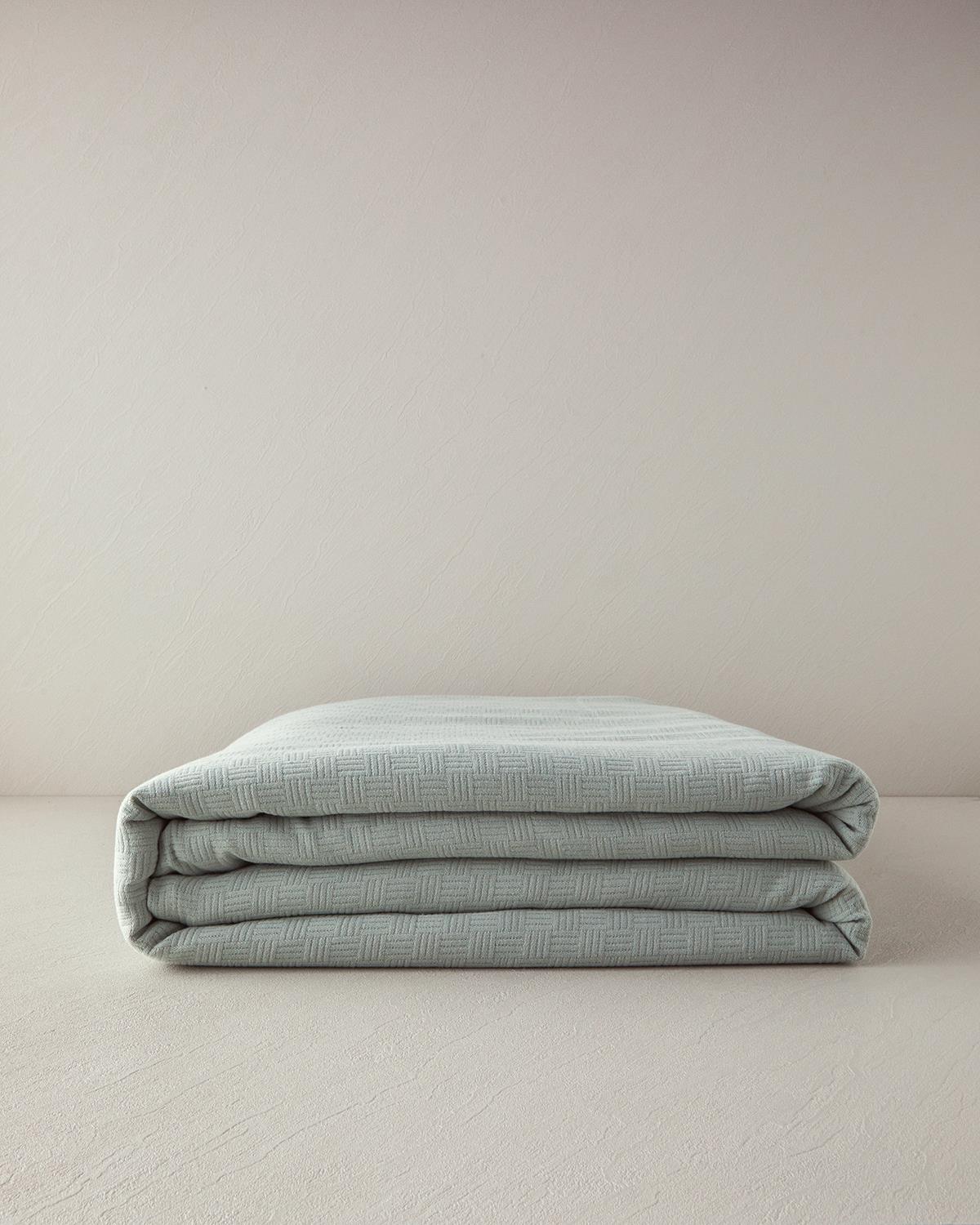 Plain Одеяло Пике Кралски размер Памучен 240x220 см Зелен