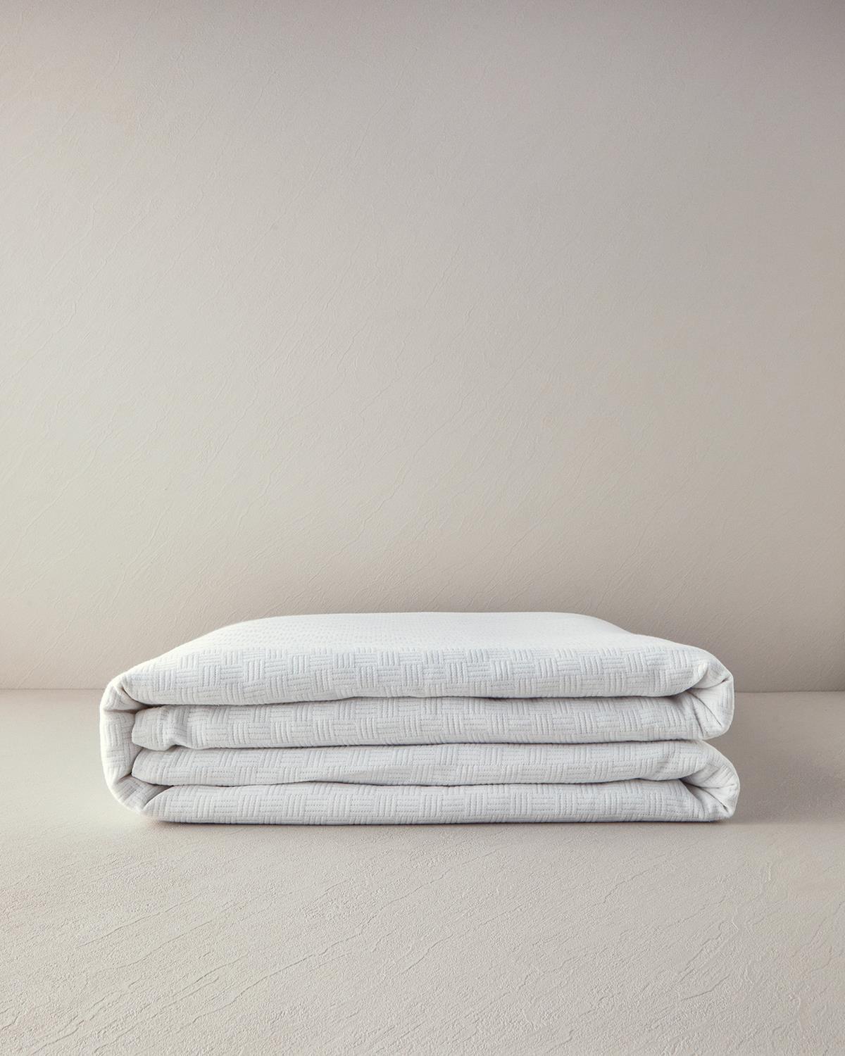 Plain Одеяло Пике Кралски размер Памучен 240x220 см Бял