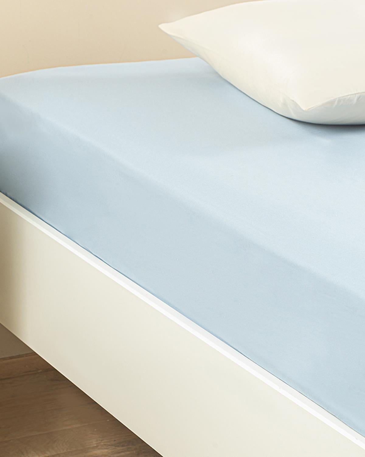 Plain Долен Чаршаф Двоен Памучен 240x260 см Бледосин