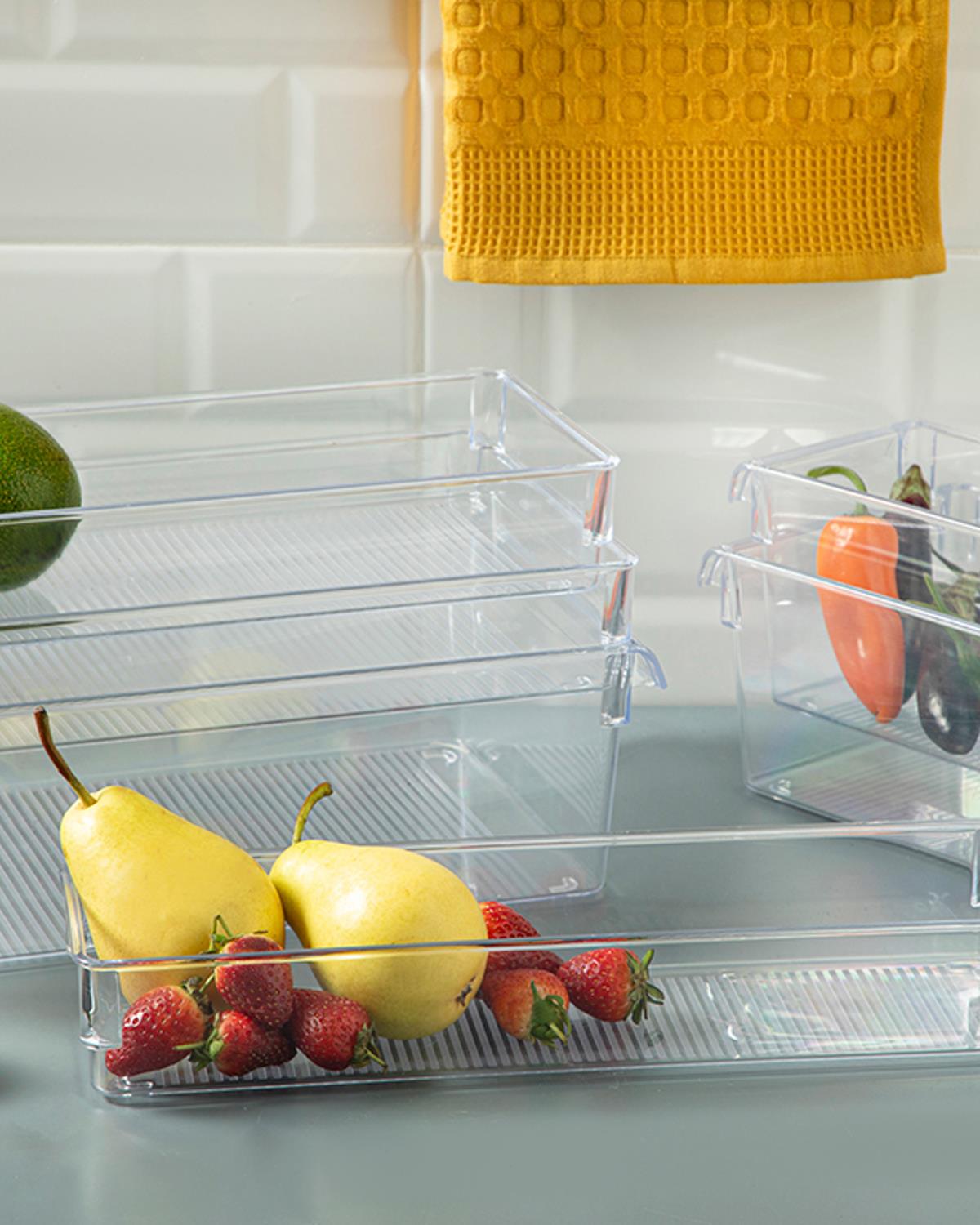 Plain Органайзер За Кухня Пластмаса 36x15x5 см Прозрачен