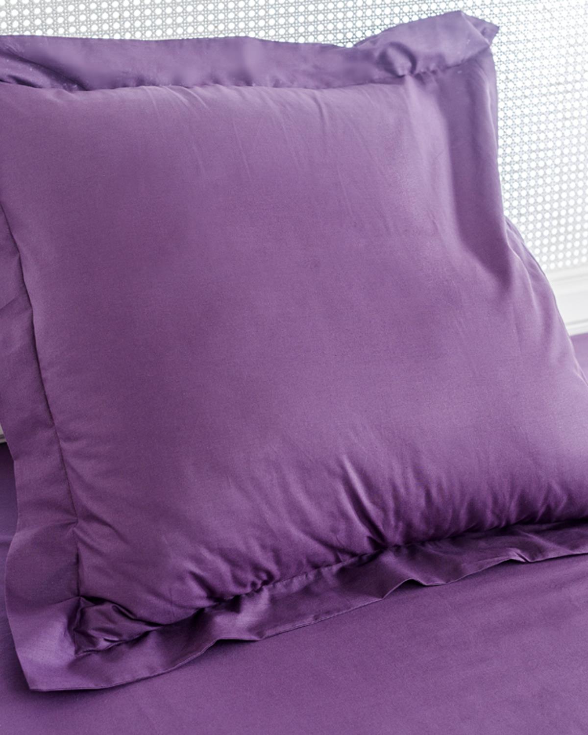 Plain Калъфка За Възглавница Единичен Памучен 70x70 см Тъмновиолетов